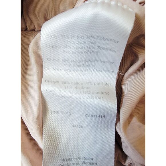 A Pea In The Pod Maternity L One Swimsuit Piece Size Large Eyelet Mauve - Picture 9 of 10